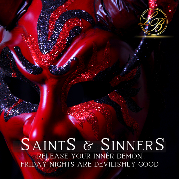 SAINTS & SINNERS event flyer