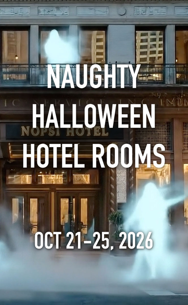 Naughty Halloween Hotel event flyer