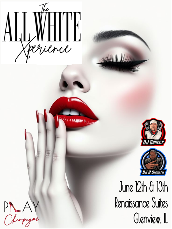 The All White Experience event flyer