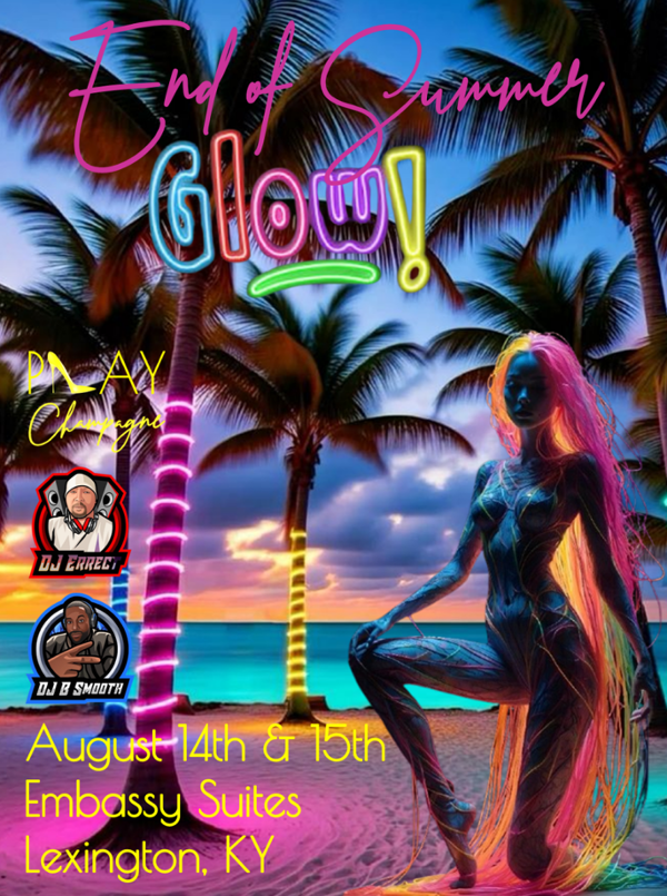 End of Summer Glow Bash event flyer