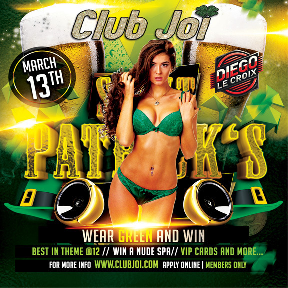St Patrick's Friday at Club Joi event flyer