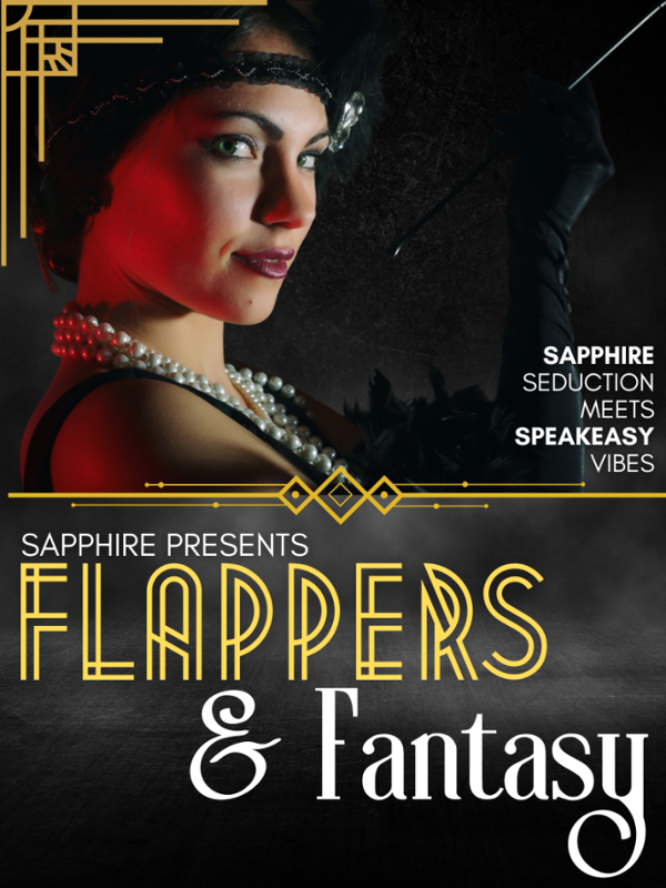 Flappers & Fantasy event flyer