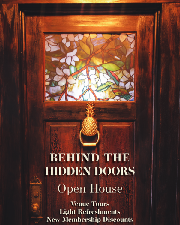 BEHIND THE HIDDEN DOORS: OPEN TOURS event flyer