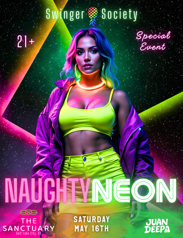 Naughty Neon event flyer