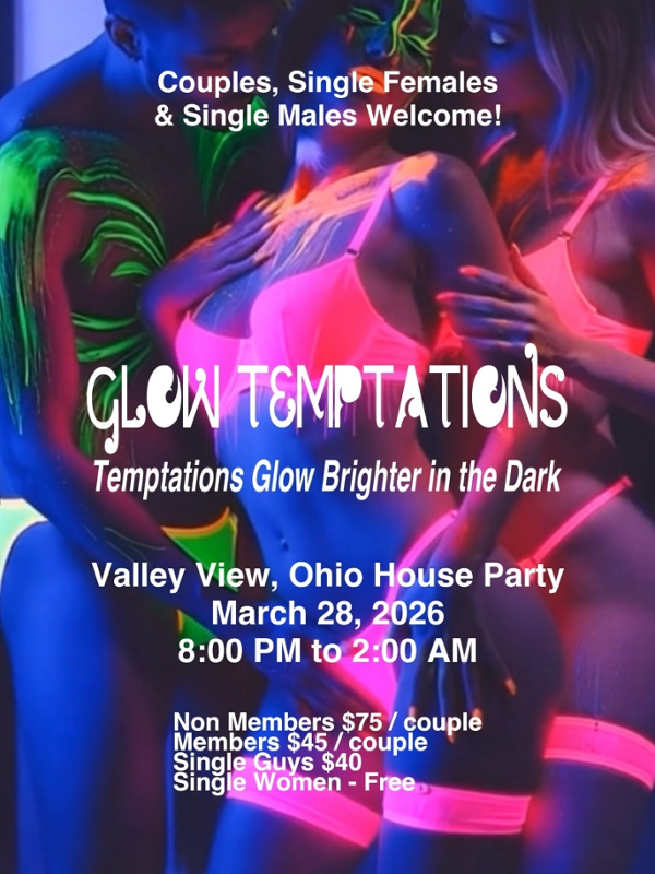 Glow House Party event flyer