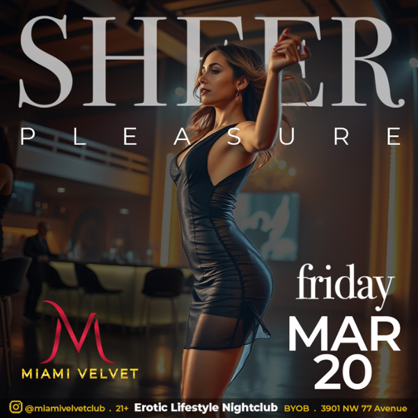 SHEER PLEASURE event flyer