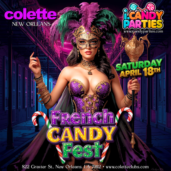 colette New Orleans i.candy presents French Candy Fest event flyer