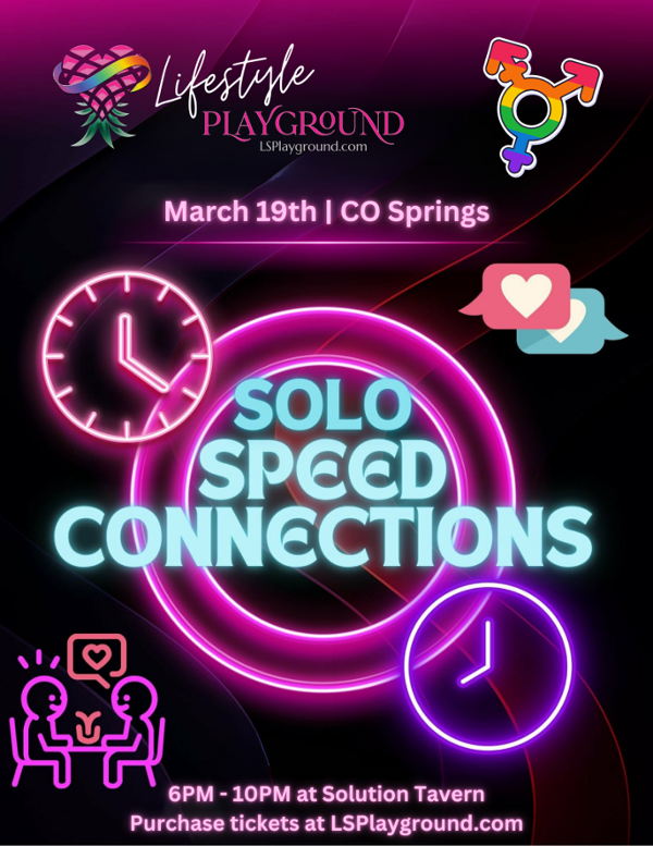 Solo Speed Connections event flyer