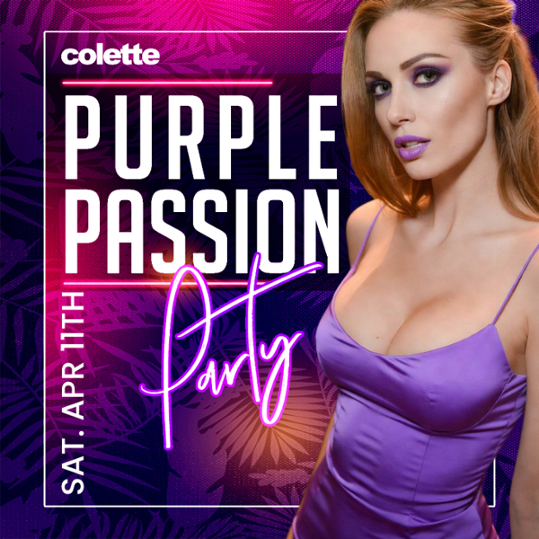 colette Austin Purple Passion Party event flyer