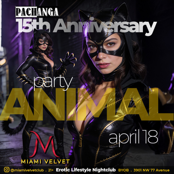 PACHANGA PARTY ANIMAL event flyer
