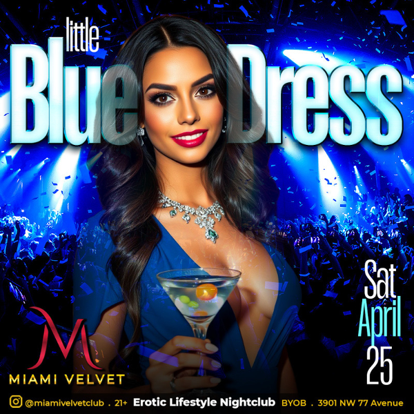 LITTLE BLUE DRESS event flyer