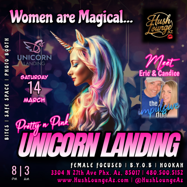 UNICORN LANDING: Pretty in Pink event flyer
