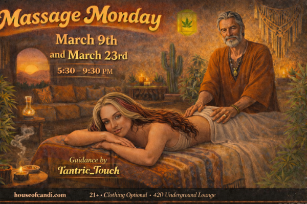 TEMPE MASSAGE MONDAYS EVENING EDITION event flyer