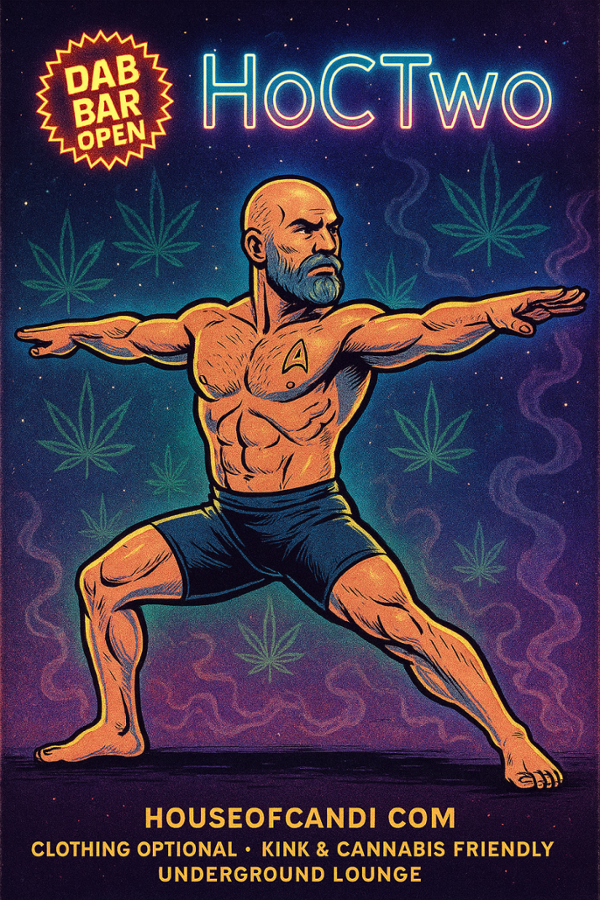 Flirt Yoga and Dabs every Thursday Tempe HoCTwo event flyer