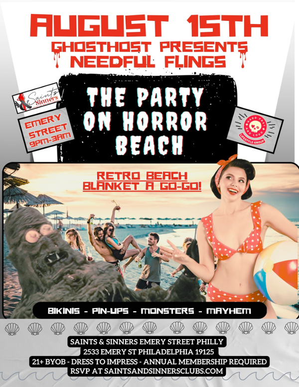S&S Philly Welcomes Ghosthost's Needful Flings event flyer