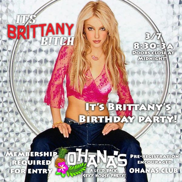 It's Brittany B!tch event flyer