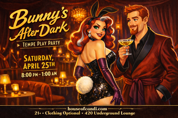 Tempe Bunny After Dark Naughty Tail Night event flyer