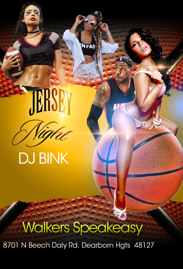 Nothing but a Sport Jersey night. event flyer