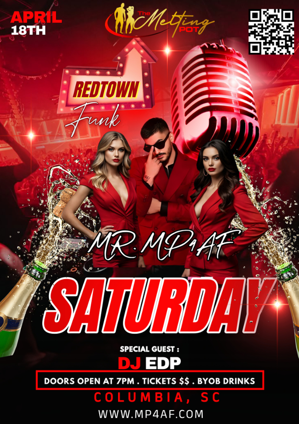 Red Party event flyer