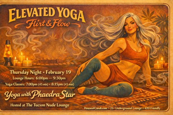 Tucson Flirt N Flow Yoga Thursday event flyer