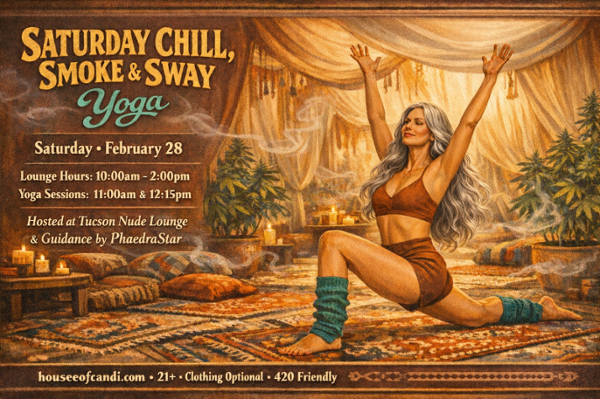 Saturday Chill, Smoke & Sway Yoga at the Nude Loun event flyer