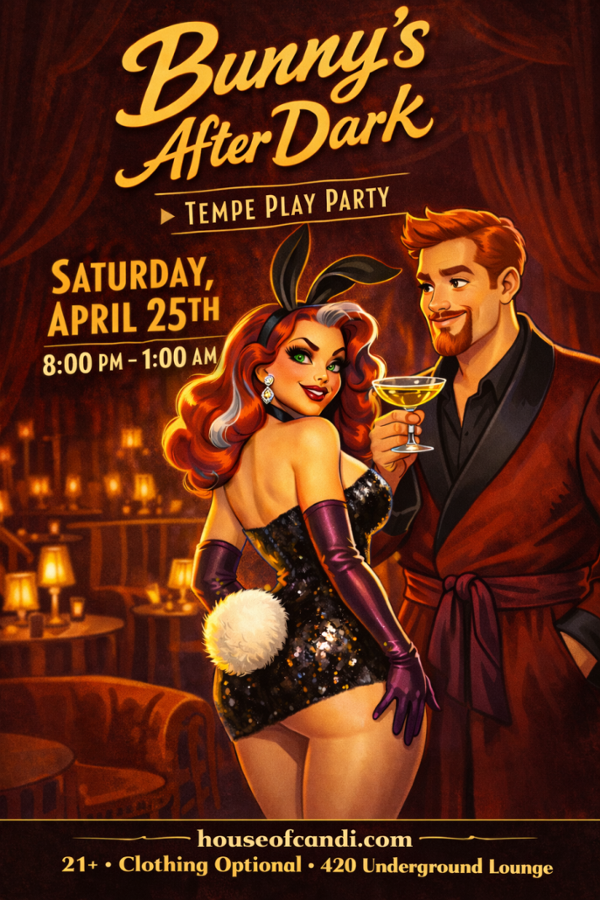 Tempe Bunny After Dark Naughty Tail Night event flyer