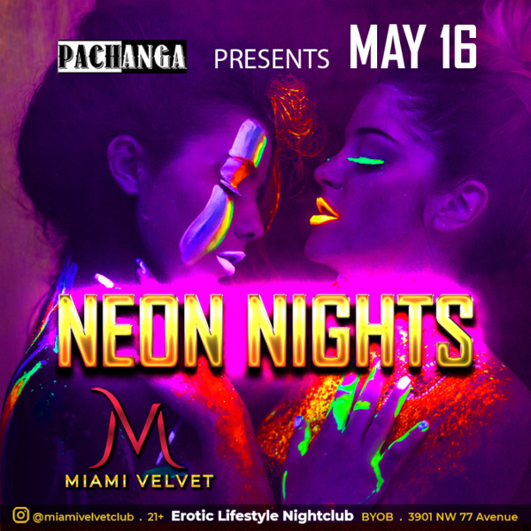PACHANGA NEON NIGHTS event flyer