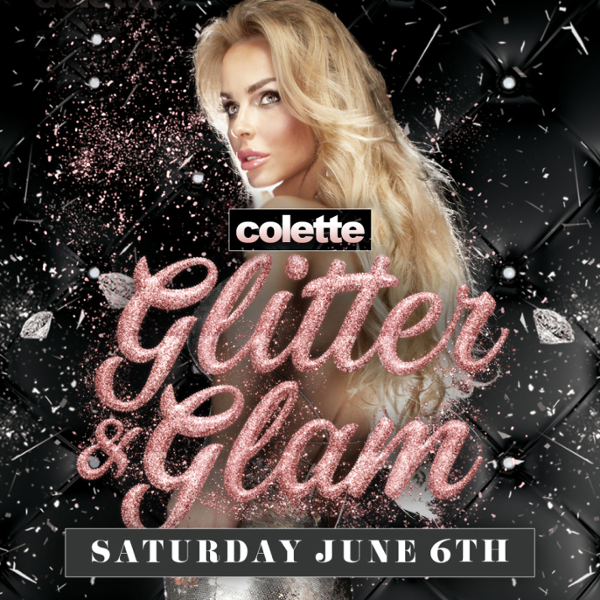 Glitter & Glam event flyer