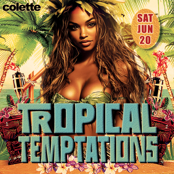 colette Dallas Tropical Temptations event flyer