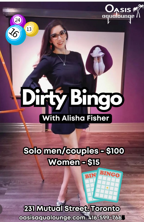 Dirty Bingo with Alisha Fisher event flyer