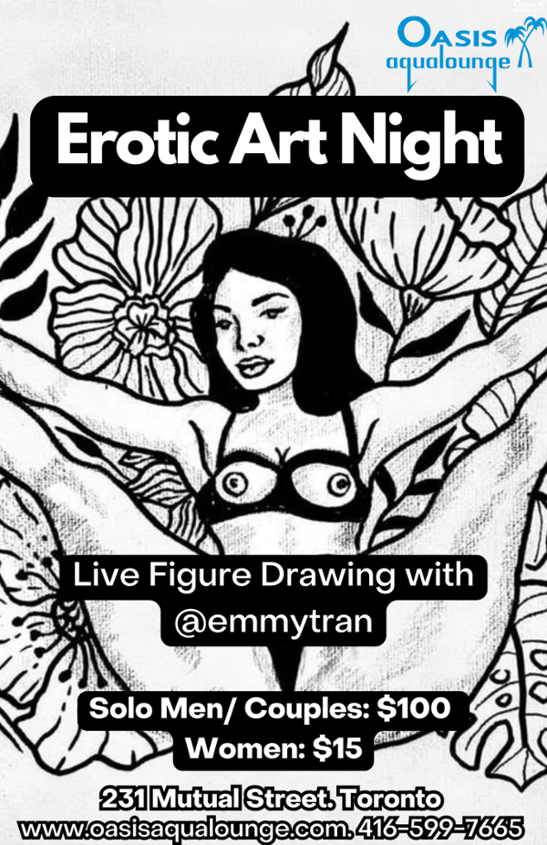 Erotic Art Night event flyer