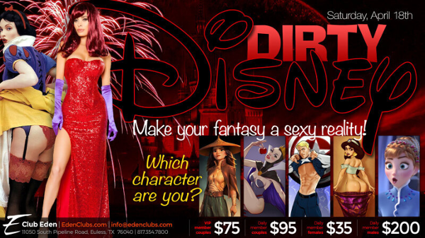 DFW Dirty Disney event flyer