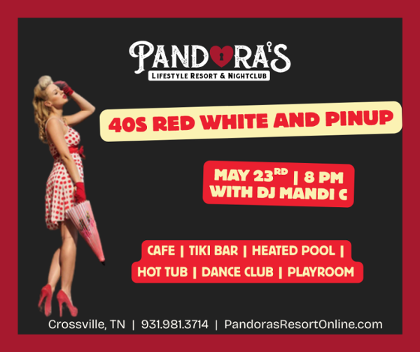 40s Red White and Pinup event flyer