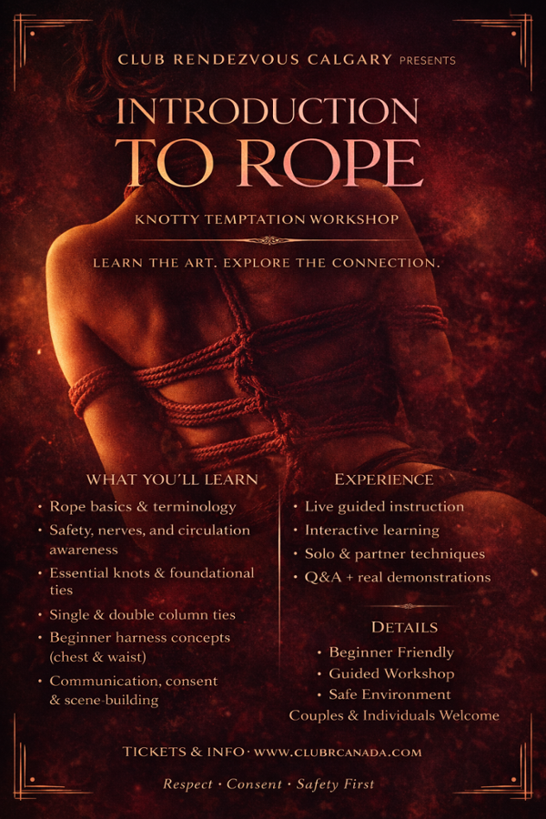 Knotty Temptation Workshop - CALGARY event flyer