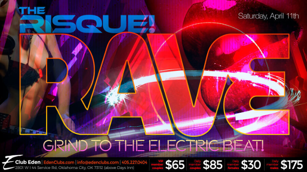 OKC The Risque Rave event flyer