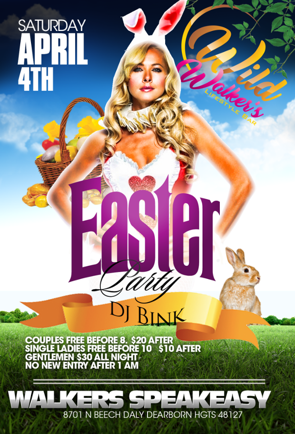 Naughty Easter Bunnies event flyer