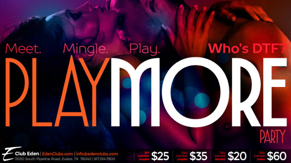 DFW Play More Party event flyer