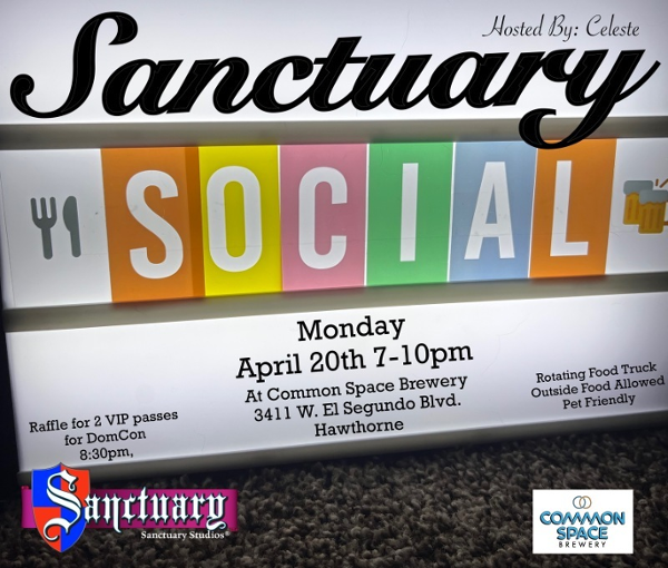 Sanctuary Social event flyer