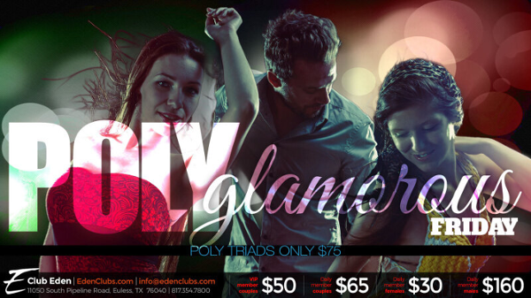 DFW Poly Glamorous Friday event flyer