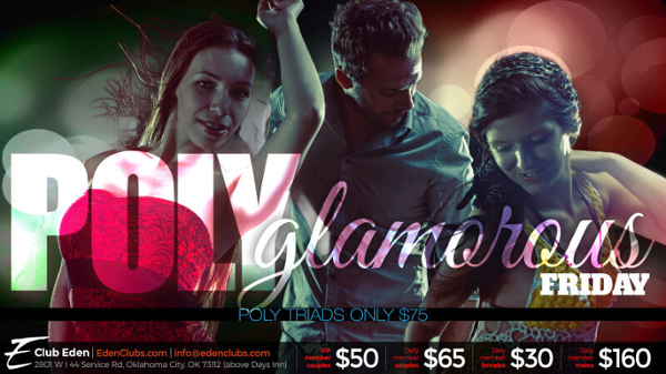 OKC Poly Glamorous Friday event flyer
