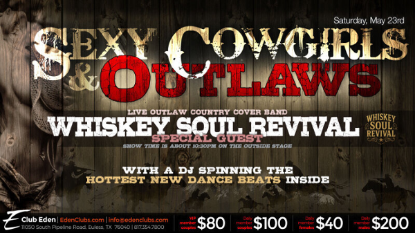 DFW Sexy Cowgirls & Outlaws event flyer