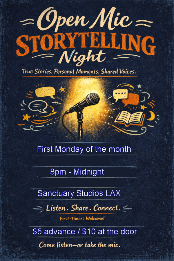 Open Mic Storytelling Night event flyer