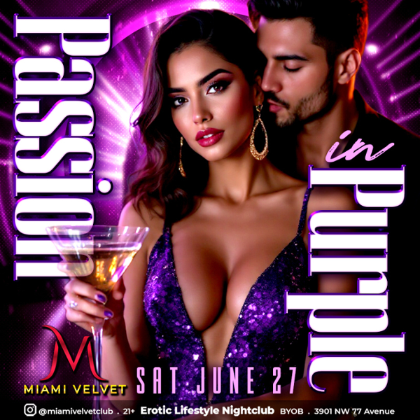 PURPLE PASSION event flyer