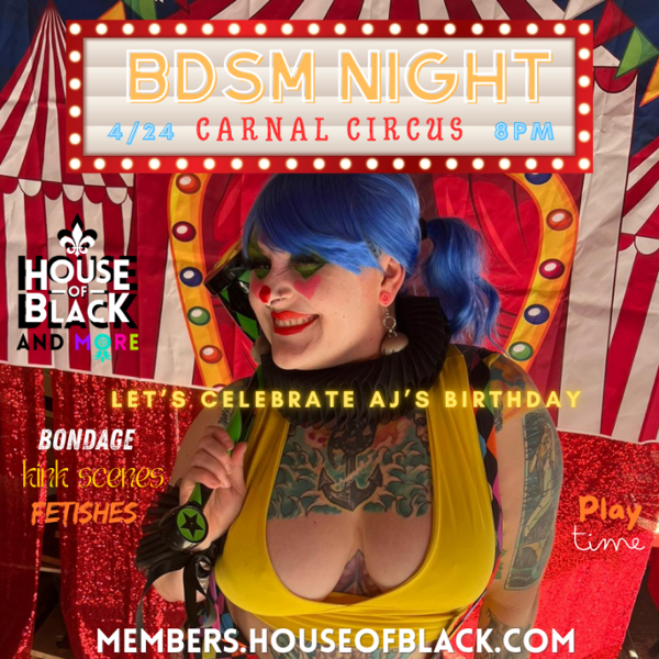 BDSM NIGHT - CARNAL CIRCUS event flyer