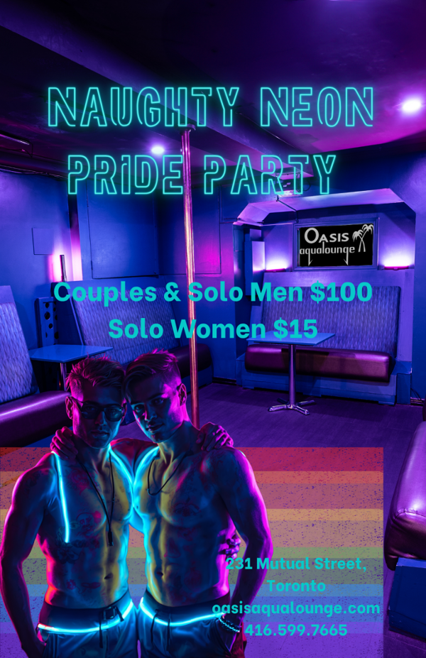 Naughty Neon Party event flyer